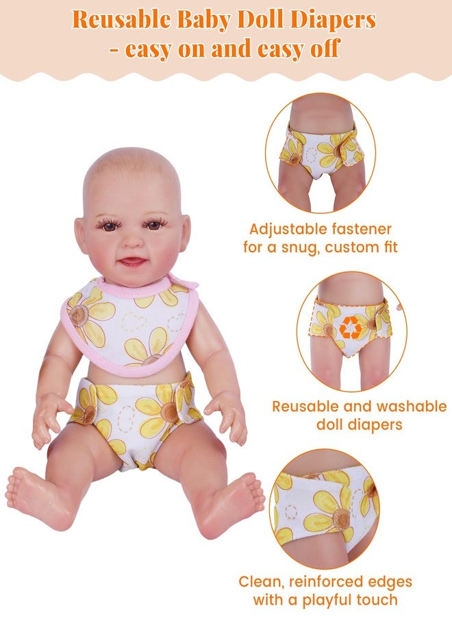 BABESIDE مجموعة إكسسوارات دمية بيبي سايد - مجموعة من 10 قطع لإطعام ورعاية الدمى من 12 إلى 15 بوصة، تتضمن زجاجات حليب، لهاية، مرايل، حفاضات، وإكسسوارات للعب التخيلي للأطفال - Image 5